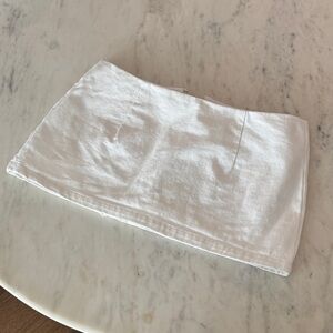 Edikted White Cotton Micro Mini Skort